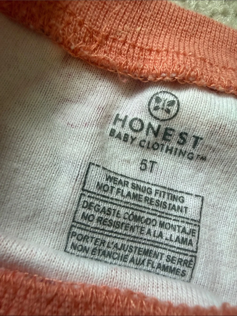 The Honest Company 5T Pink Floral Long-Sleeve Pajama Set